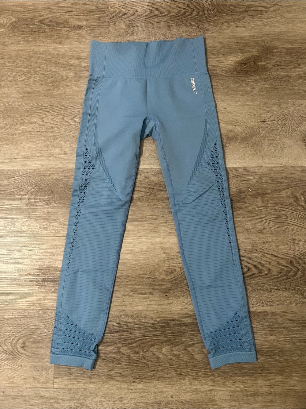 Gymshark Seamless High-Waist Leggings in Dusty Blue